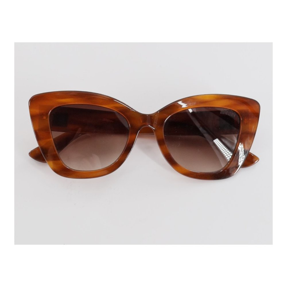 JUDITH LIEBER Brown KISS Cat Eye Sunglasses